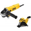 DeWALT SET UHLOVÁ BÚSKA 900W S REZNÝM KRYTOM 125MM DWE46106