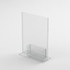 Plexi T stojan na menu s kapsou na vizitky A5 (148 x 210 mm)