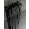 Radiátory - MC Montana | kúpelňové | DEKORATÍVNY RADIÁTOR S HÁČIKMI | veľkosť - 1200/450 mm, farba - Čierny lesk