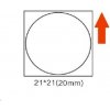 Niimbot štítky R 21x21mm 300ks RoundB pre B21,B3S,B1