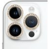 AppleKing tvrdené sklá posiate kamienkami na ochranu šošoviek zadného fotoaparátu na iPhone 15 Pro / 15 Pro Max - zlatá - možnosť vrátiť tovar ZADARMO do 30tich dní