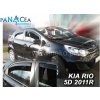 Deflektory - protiprievanové plexi Kia Rio 5D 2011 - 2017 (+zadné)