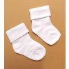 Bavlnené ponožky biele - Prírodná bavlna, veľ. 6-9 mesiacov