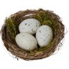 HNIEZDO S 3 VAJÍČKAMI BIELA 11CM