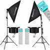 2x ŠTÚDIOVÉ LAMPY SOFTBOX 50x70 cm 100W LED Nepretržité svetlo Sada Softbox