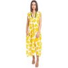 Isla Bonita By Sigris Dlhé šaty Dlhé Midi Šaty Žltá