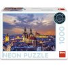 Svietiace puzzle Neon Dino 1000 dielikov Pohľad na Hradčany