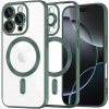 Techsuit Luxury Crystal MagSafe kryt na iPhone 16 Pro – tmavo zelený