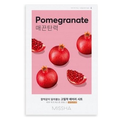 Missha Airy Fit Pomegranate plátenná maska so zjemňujúcim účinkom 19 g