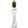 DekorStyle Stojan na květiny Loft II 24 cm černý + záruka 3 roky zadarmo
