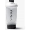 VENIRA šejker s dávkovačom, bielo-čierny, 500 ml + 150 ml