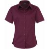 PREMIER PR 302 / Dámska popelínová košeľa s krátkym rukávom - aubergine L