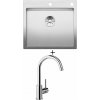 Blanco CLARON 500-IF/A nerez Durinox s excentrom PushControl 523393 + Blanco MIDA chróm 517742