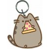 Kľúčenka s mačkou Pusheen a pizzou