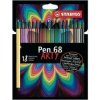 Prémiová vláknová fixka - STABILO Pen 68 - ARTY - 18 ks sada