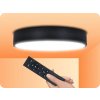 Solight LED osvetlenie s diaľkovým ovládačom, 36W, 2300lm, Ø30cm, zmena farby, stmievateľné, čierne [WO798-1-B]