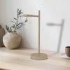 Näve LED dobíjacia stolová lampa Lupa, béžová, výška 45 cm, kovová touchdim - 3197411
