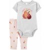 CARTER'S Set 2dielny body kr. rukáv, legíny Grey Pears dievča 3m