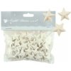 Hviezdičky s glitrami 50ks 20 mm biele