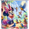 Dizajnový multifunkčný záves 180x180 cm - Minnie mouse a sýkorky