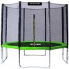 Trampolína TECHFITNESS 366 cm Zelená s vonkajšou sieťou