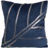 Takoy Zamatová Obliečka na vankúš BLINK 38 s modernou zlatistou potlačou listov-HF-395890 | 45 x 45 cm