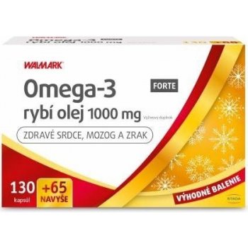 WALMARK Omega-3 rybí olej forte promo 130 + 65 kapsúl