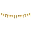 Party Závesná girlanda zlatá zrkadlová, 2,15 m, 14 vlajočiek – DIY dekorácia