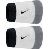 Potítko Nike Swoosh Double-Wide 2P - white/cool grey/black - Viacfarebný