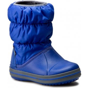 Crocs Winter Puff Boot Kids Cerulean Blue Light Grey