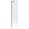 Mexen Next, vaňová zástena 1-krídlová 50 x 150 cm, fixné krídlo, 6 mm číre sklo, brúsený grafit profil, 895-050-000-03-00-66