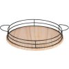 Textilomanie Guľatý drevený podnos ALPINA Ø35 cm