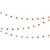 PARTY DECO Girlanda Hviezdy, 3,6m, ružové zlato Party Deco
