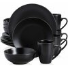 VANCASSO MODA Black 16 dielna kameninová jedálenská sada
