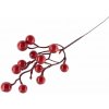Vetvička MagicHome Vianoce, Berries, červená, 27 cm