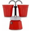 Moka kanvica Bialetti Mini Express Set 2 Red