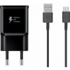 EP-TA200EBE + EP-DG970BBE Samsung 15W Cestovní nabíječka + USB-C Datový Kabel Black (OOB Bulk)