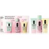 Clinique Mini Kit Clinique Liquid Facial Soap Oily Skin Formula tekuté mydlo pre mastnú a zmiešanú pleť 30 ml + Clinique 3 Steps Clarifying Lotion 3 tonikum pre mastnú a zmiešanú pleť 60 ml + Clinique