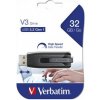 Verbatim USB flash disk, USB 3.0, 32GB, V3, Store N Go, černý, 49173, USB A, s výsuvným konektorem