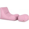 SakyPaky Sakypak sedací vak s podnožníkom svetlo ružová