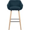 Barová stolička Grant látka, modrá