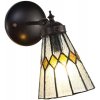 Clayre & Eef Nástenná Tiffany lampa žlté detaily YelloRhom - 17*12*23 cm E14/max 1*40W - Clayre & Eef