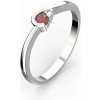 Zlatý prsteň s rubínom DF 2953 z bieleho zlata, s diamantmi 50
