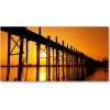Foto obraz sklo tvrzené Most západ slnka 100x50 cm