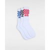 Vans Ponožky Vans, Classic Check Crew CHECKERBOARD 3Pack White 2025/26 Velikost: 34,5-38