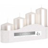 Nohel Garden Sviečky adventné STUPŇOVITÉ metalické d5x7/9/11/13cm 4ks