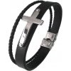 Amparo Miranda® Kožený náramok Cross 287 Black