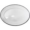Home Cook Smaltovaný podnos servírovanie bielý 35 x 25 cm RETRO