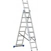 Rebrík G21 trojdielny 5,1m 3x8 priečok 6390383
