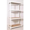 Kovový regál Biedrax 50 x 60 x 180 cm, biely - 4 police MDF